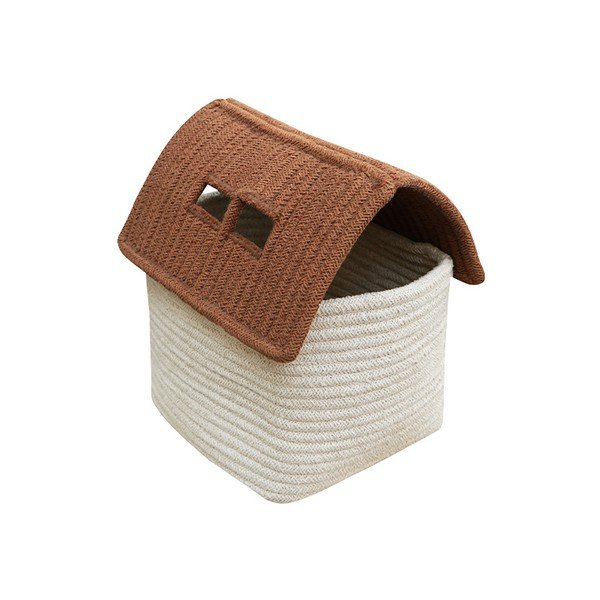 Krémový látkový detský kôš na hračky 22x22x34 cm House Toffee – Lorena Canals