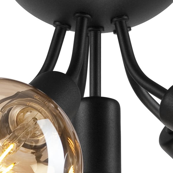 Čierne stropné svietidlo bez tienidla Viggo – LAMKUR-image-4