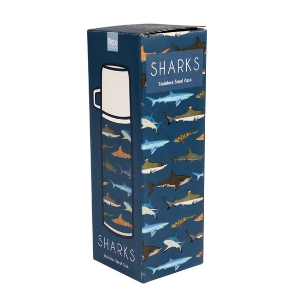 Modrá detská termoska 350 ml Sharks – Rex London-image-3