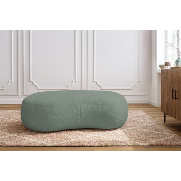 Svetlozelená podnožka z textílie bouclé Saint-Germain – Bobochic Paris-image-1