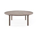 Hnedý okrúhly konferenčný stolík z dubového dreva ø 100 cm Mu – Gazzda