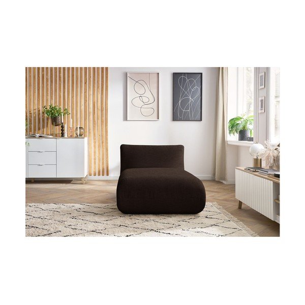 Tmavohnedý menčestrový modul pohovky Lecomte – Bobochic Paris-image-1