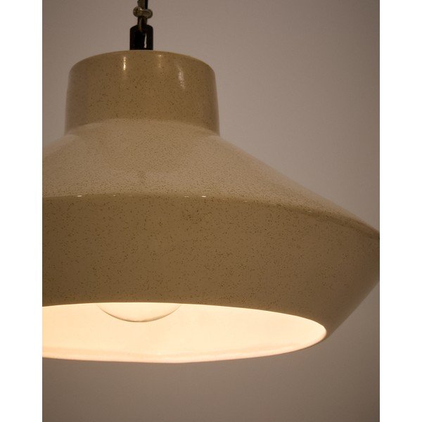 Béžové závesné svietidlo s keramickým tienidlom ø 31 cm Portol – Kave Home-image-3