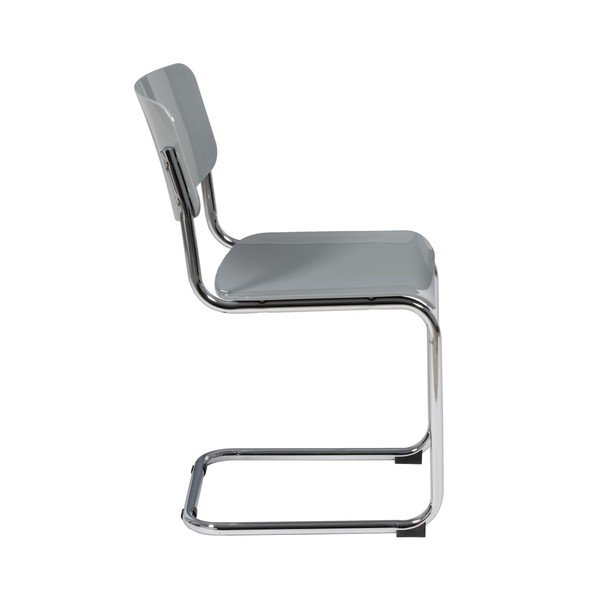 Sivé jedálenské stoličky v súprave 4 ks Chrome – Ixia-image-3