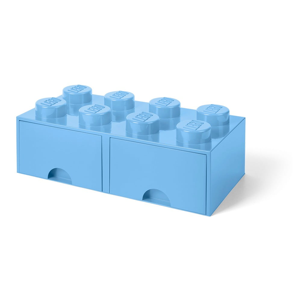 Svetlomodrý úložný box s dvoma zásuvkami LEGO®