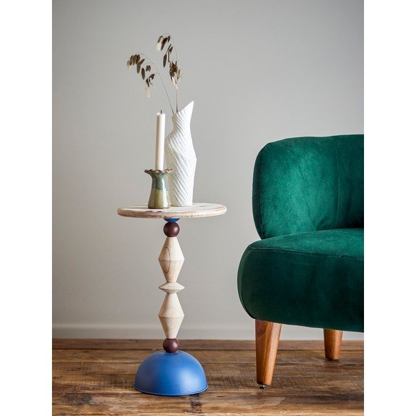 Okrúhly odkladací stolík z jedlového dreva ø 30 cm Mannelli – Bloomingville-image-1