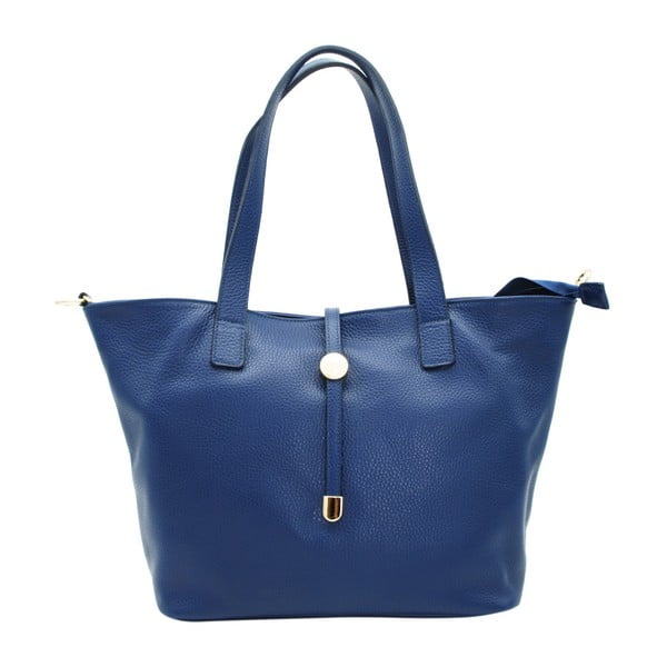 Námornícky modrá kabelka z pravej kože Andrea Cardone Matteo