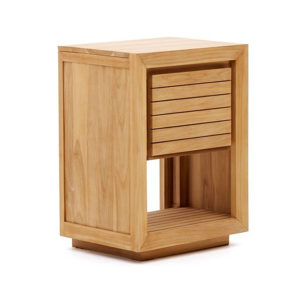 Nízka skrinka pod umývadlo z teakového dreva v prírodnej farbe 60x80 cm Saula – Kave Home-image-2