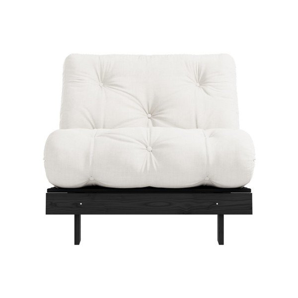 Rozkladacie kreslo so svetlobéžovým poťahom Karup Design Roots Black/Natural-image-1