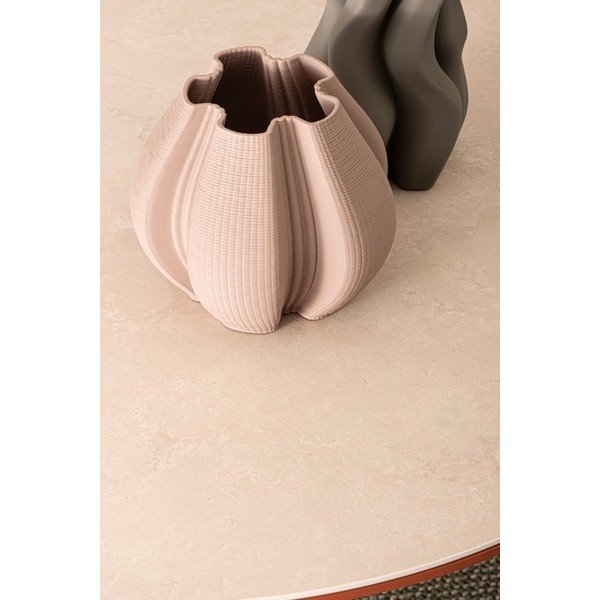 Okrúhly záhradný jedálenský stôl s doskou z kameňa ø 120 cm Cabas – Bizzotto-image-2