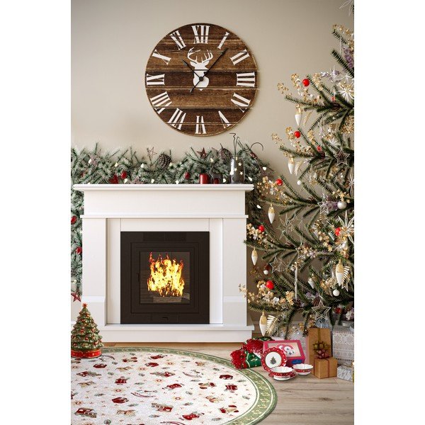 Zelený okrúhly koberec s vianočným motívom s prímesou bavlny ø 160 cm Toy's Delight Green Christmas – Villeroy&Boch-image-2