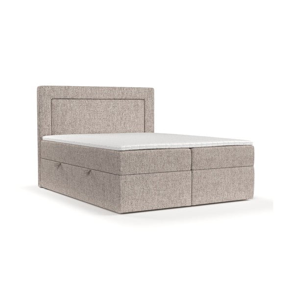 Svetlohnedá boxspring posteľ s úložným priestorom 160x200 cm Imagine – Maison de Rêve