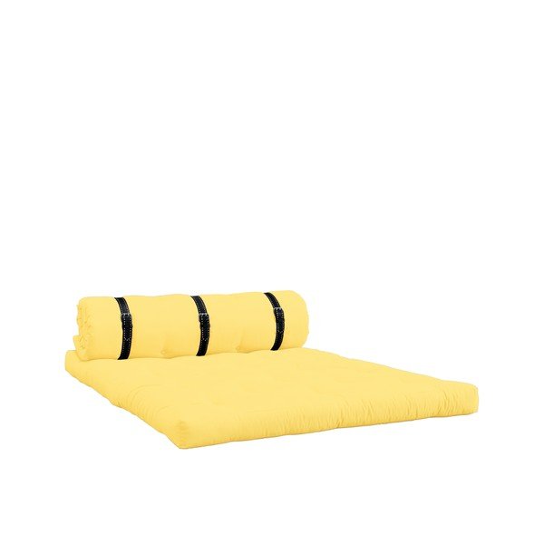 Variabilná pohovka s bielo prešívanými koženými popruhmi Karup Buckle Up Amarillo-image-4