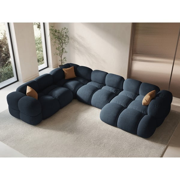 Tmavomodrá rohová pohovka (ľavý roh/do tvaru "U") Loretto – Cosmopolitan Design-image-1