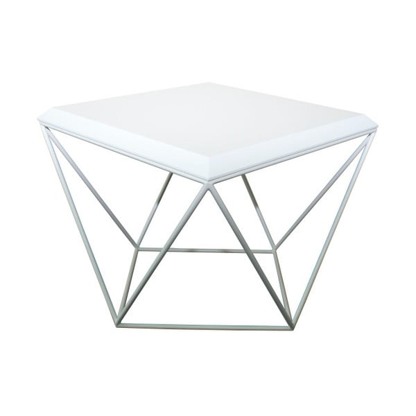 Biely konferenčný stolík Take Me HOME Tulip, 53 × 53 cm