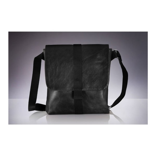 Pánska kožená taška Solier SL31, čierna