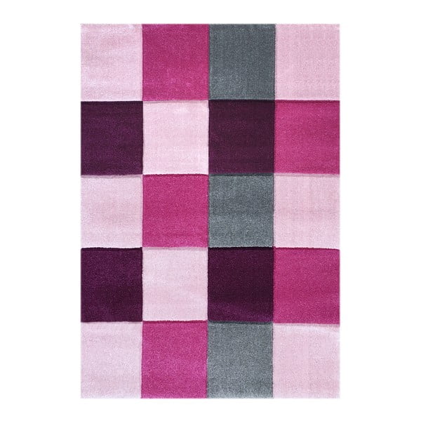 Ružový detský koberec Happy Rugs Patchwork, 160 × 230 cm