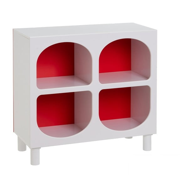 Červeno-biela knižnica 76x70 cm – Casa Selección