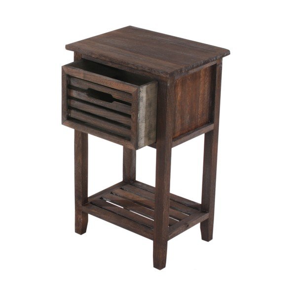 Hnedý nočný stolík na nožičkách Mendler Shabby-image-2