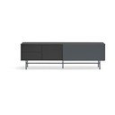 Čierno-antracitový TV stolík 180x56 cm Nube – Teulat