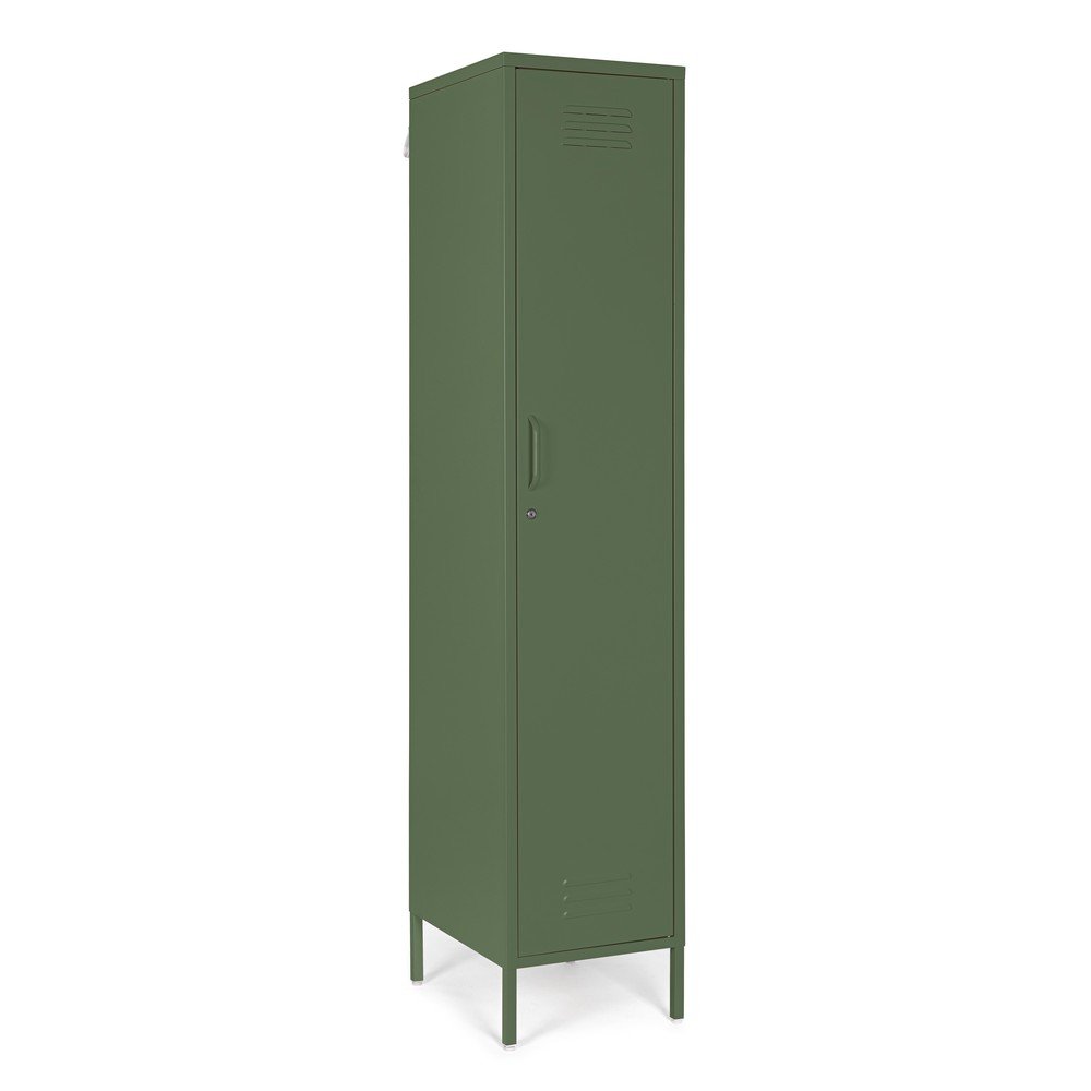 E-shop Tmavozelená kovová uzamykateľná skrinka 38x185x46 cm Cambridge – Yes Everyday
