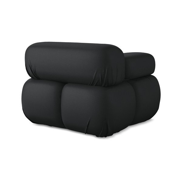 Čierny modul pohovky z imitácie kože (ľavý roh) Lokua – Makamii-image-4