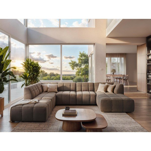 Modrá zamatová podnožka Aloha – Makamii-image-1