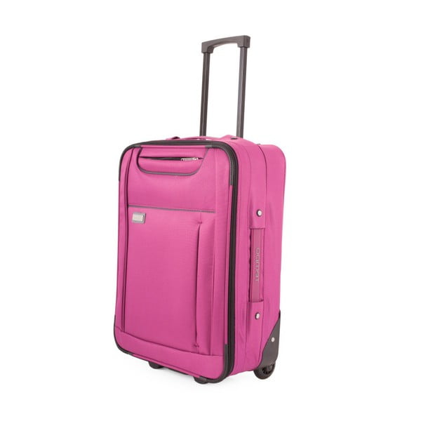 Ružový cestovný kufor na kolieskach Arsamar Murphy, výška  55 cm