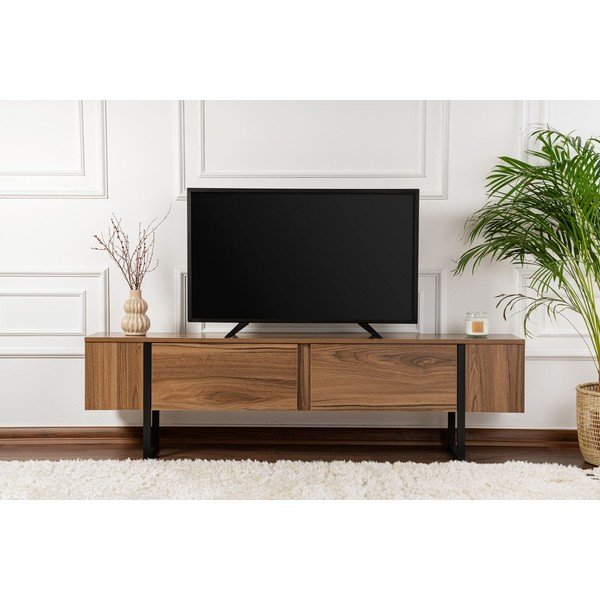 TV stolík v dekore orecha v tmavoprírodnej farbe 180x50x29,5 cm Serenity – Kalune Design-image-1