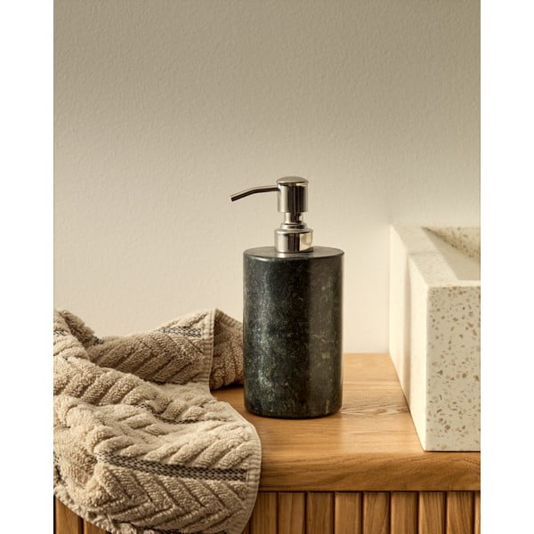 Tmavozelený mramorový dávkovač mydla 200 ml Elenei – Kave Home-image-1