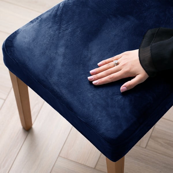 Modré napínacie poťahy v súprave 4 ks na stoličku 48 cm Sento – Restilo-image-1