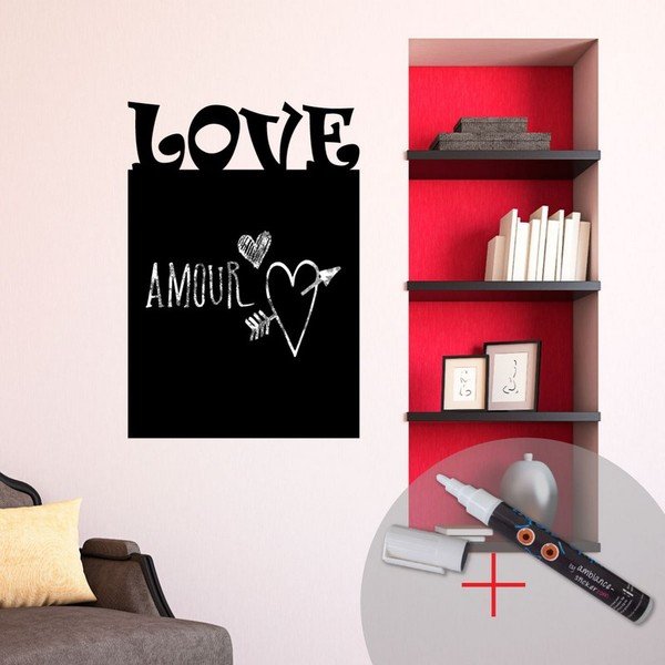 Set tabuľovej samolepky a popisovacej fixky Fanastick Love-image-1