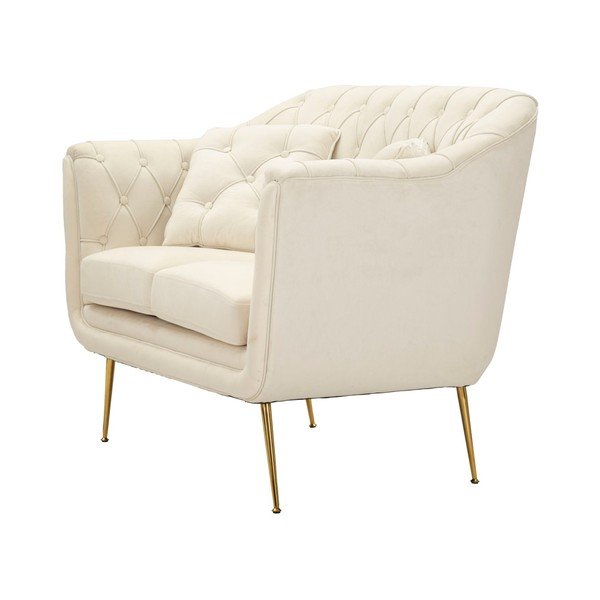 Krémová zamatová pohovka 130 cm Budapest – Mauro Ferretti-image-4