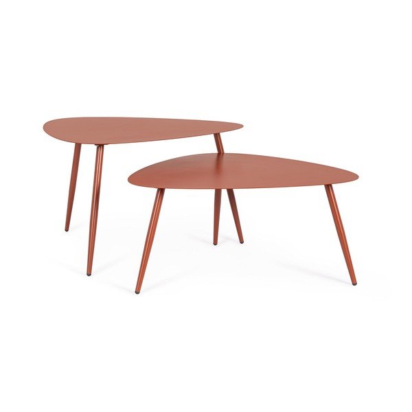 Oceľové záhradné konferenčné stolíky v súprave 2 ks 73,5x77,5 cm Yvonne – Bizzotto