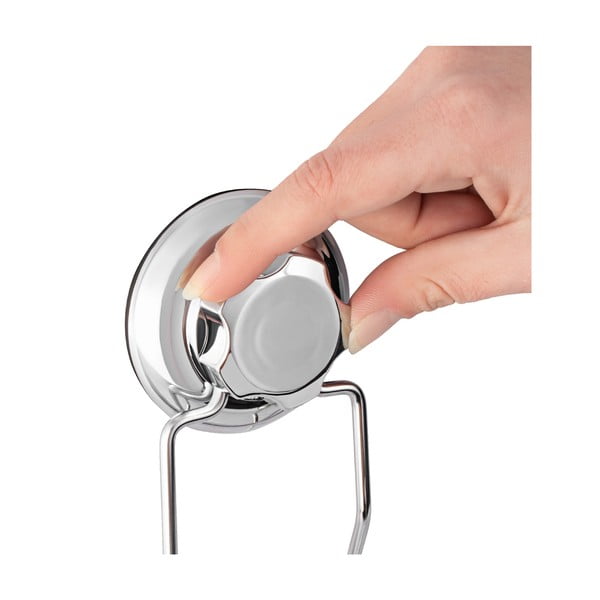 Rohová samodržiaca kovová kúpeľňová polička v striebornej farbe Bestlock Bath – Compactor-image-4