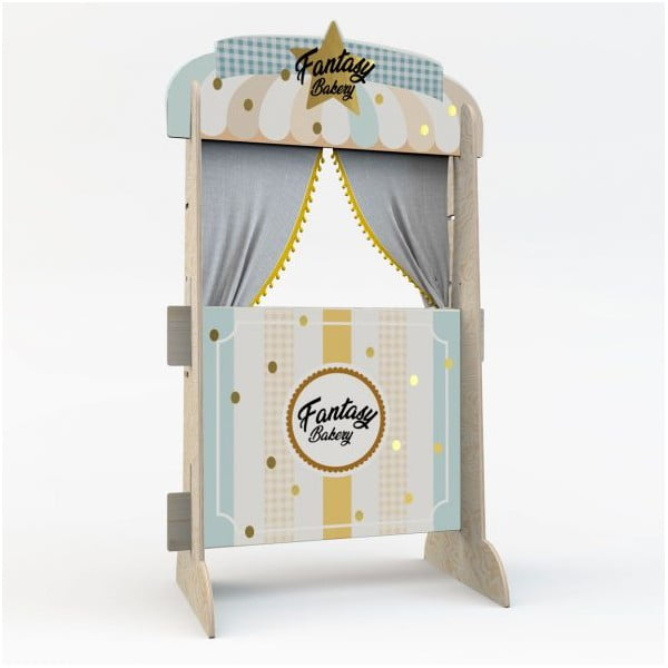 Nástenný dekoratívny stojan na knihy Dekornik Pekárenský stánok-image-1