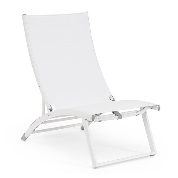 Biele kovové záhradné ležadlo Taylor – Bizzotto