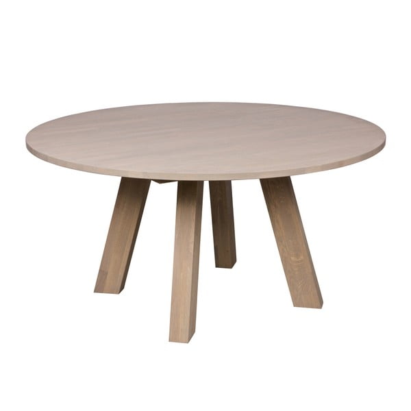 Jedálenský stôl z bieleného dubového dreva WOOOD Rhonda, Ø 150 cm