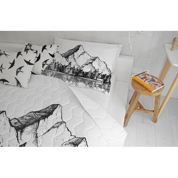 Prešívaná deka a obliečka na vankúš v súprave z bavlneného saténu 140x200 cm – Butter Kings-image-1