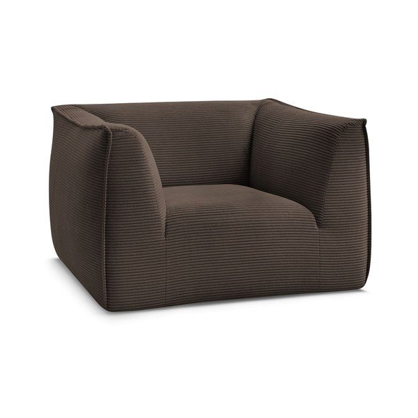 Hnedé menčestrové kreslo Giorgia – Bobochic Paris