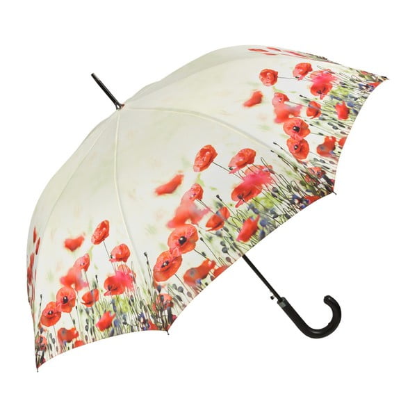Dáždnik s rúčkou Von Lilienfeld Poppies, ø 100 cm