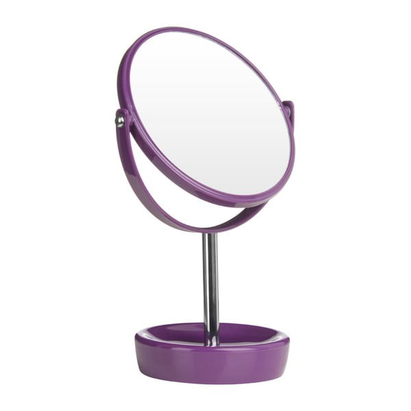 Fialové kozmetické zrkadlo Premier Housewares Magnify, 20 × 30 cm
