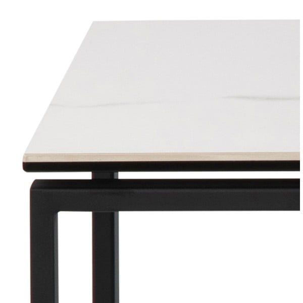 Súprava 3 bielych konferenčných stolíkov so železným nohami Actona Katrine-image-4