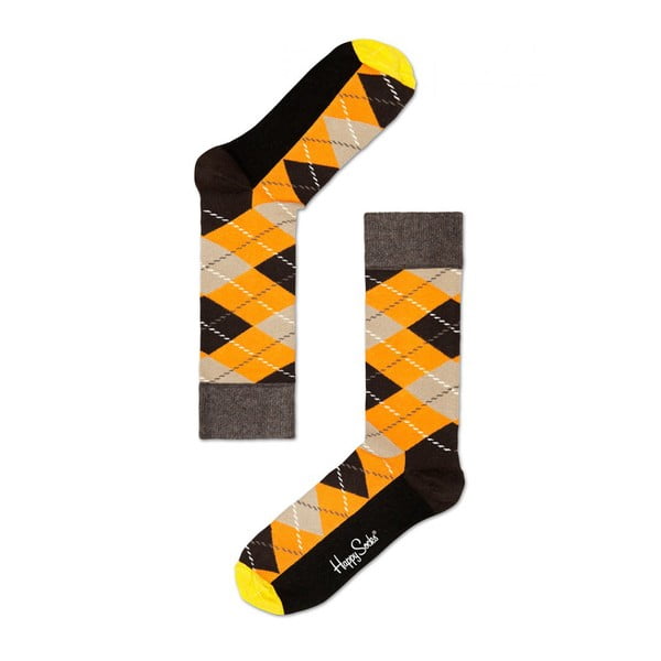 Ponožky Happy Socks Mustard and Grey, veľ. 36-40