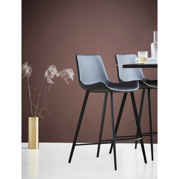 Čierna koženková barová stolička DAN-FORM Denmark Hype-image-1