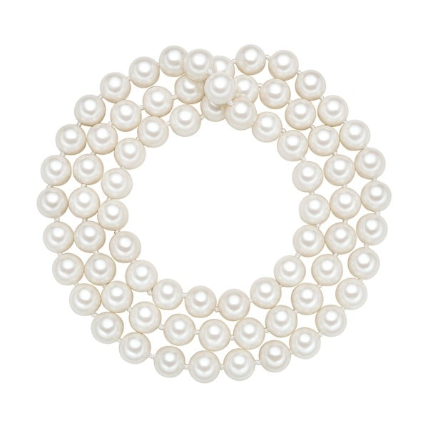 Náhrdelník s bielymi perlami ⌀ 10 mm Perldesse Muschel, dĺžka 80 cm