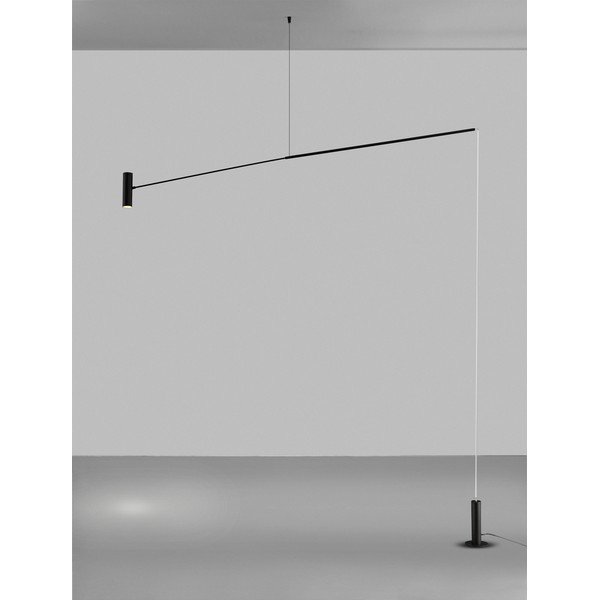 Matne čierna kovová LED stojacia lampa (výška  250 cm) Voice – Nova Luce-image-4