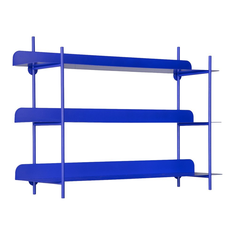 E-shop Modrá poschodová kovová polica 60 cm Cool Retro – PT LIVING