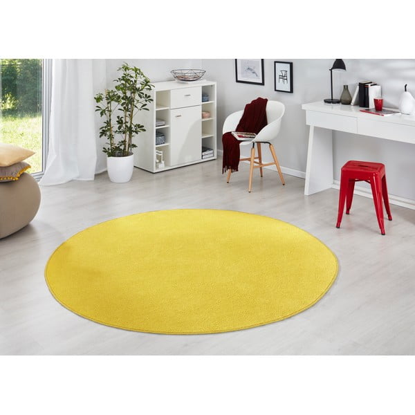 Žltý okrúhly koberec ø 133 cm Fancy – Hanse Home-image-1