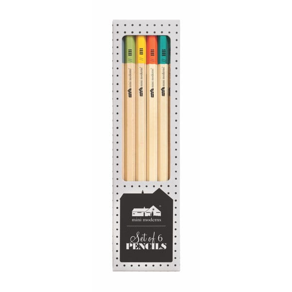 Sada 6 ceruziek Portico Designs Geometrico